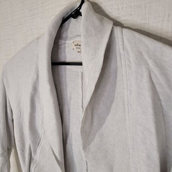 Wilfred Aritzia Open Front Cardigan Womens Medium Diderot Cocoon Heathered Gray - Picture 2 of 8